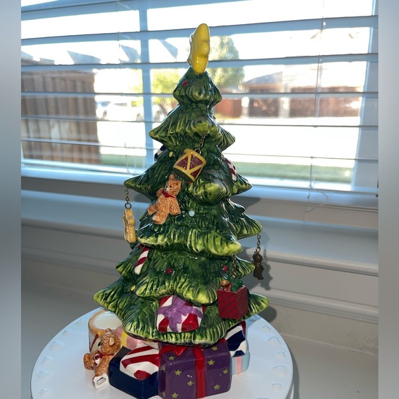 Vintage ceramic musical spinning Christmas tree with‎ Hanging Ornaments - Picture 4 of 5